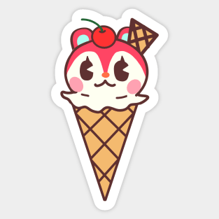 Poppy Ice-Cream Sticker